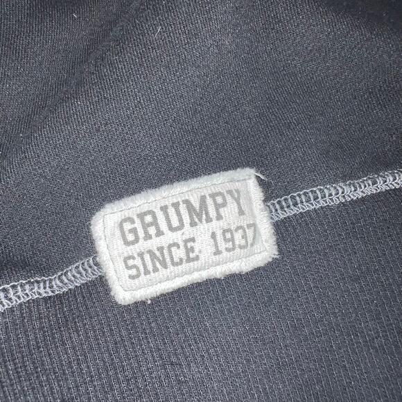 Disney Parks Grumpy Black Crewneck sweatshirt unisex size small seven dwarfs - Picture 7 of 8
